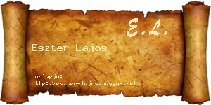 Eszter Lajos névjegykártya